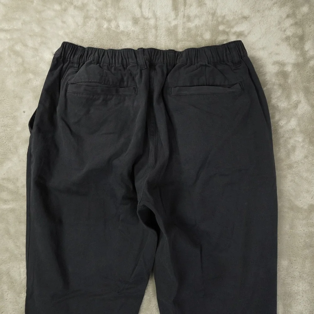 Cove USA Chino Pants Mens 36x32 Grey Elastic Waist Tapered Casual Beach Preppy